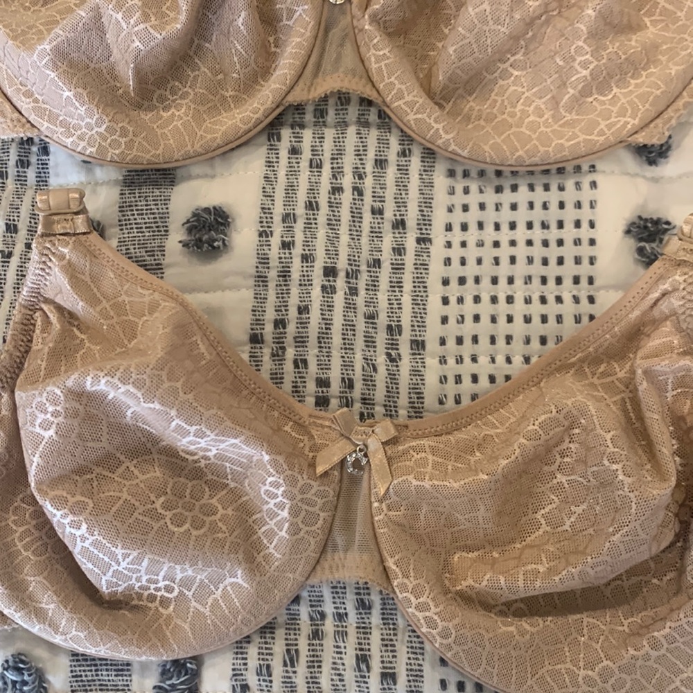 2 Chantelle Bras - underwire with no padding nude